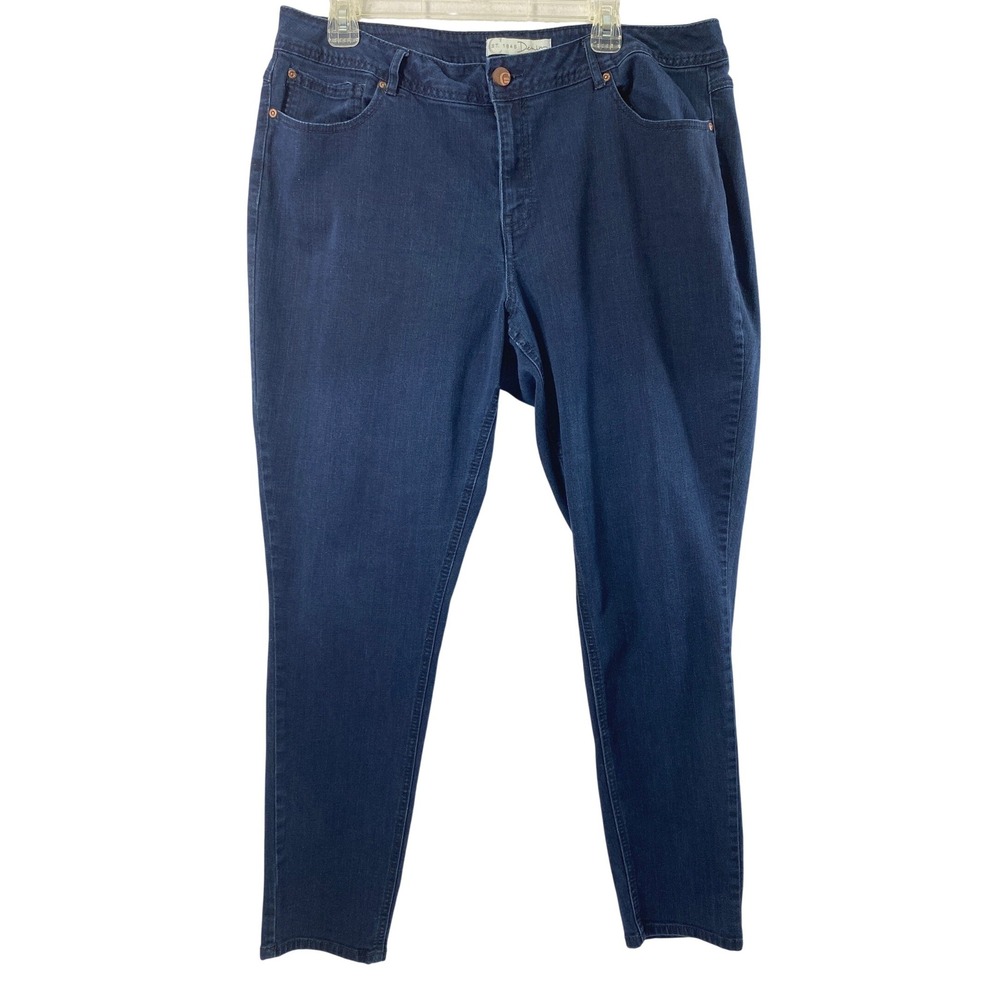 EST 1946 Denim Jeans Women Plus Size 18W Classic Skinny Dark Wash Stretch Indigo